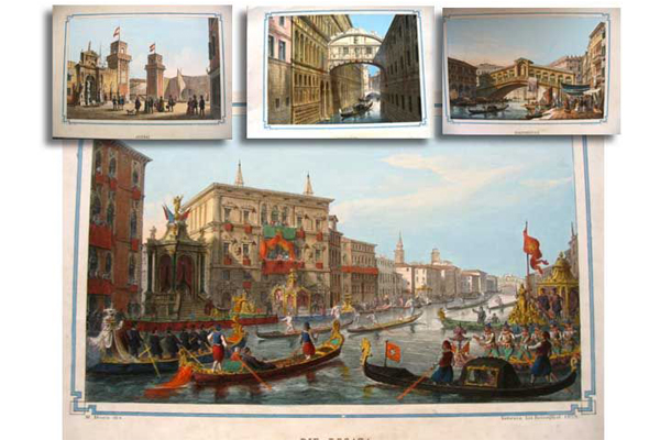 Stampe originale de Canaletto, M. Moro și G. Regellato